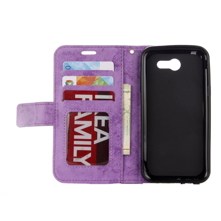 For Galaxy J3 (2017) (US Version) Mandragora Pattern Diamond Encrusted Horizontal Flip Leather Case with Card Slot & Holder & Wallet & Lanyard