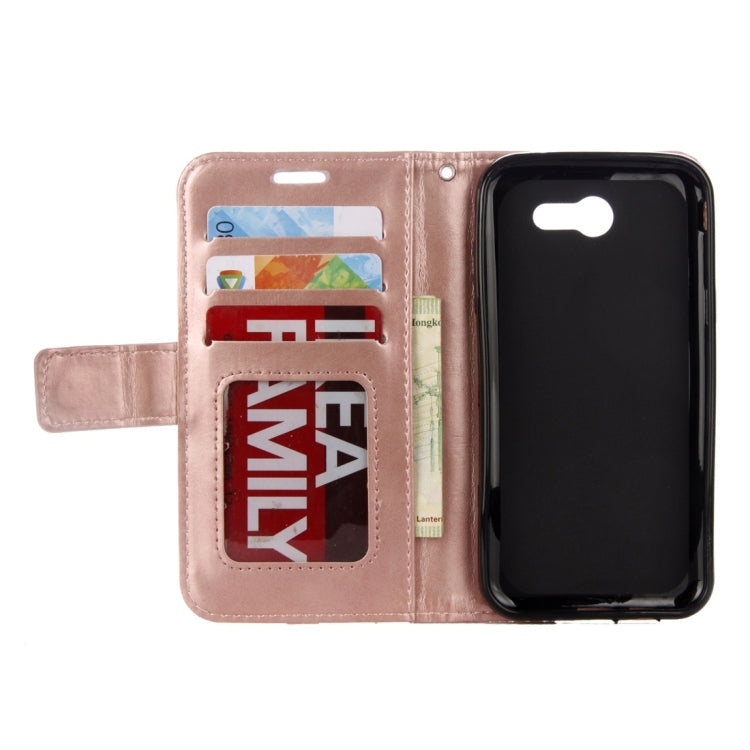 For Galaxy J3 (2017) (US Version) Mandragora Pattern Diamond Encrusted Horizontal Flip Leather Case with Card Slot & Holder & Wallet & Lanyard