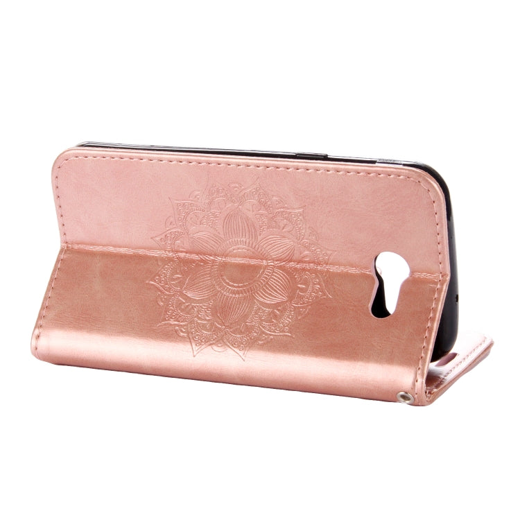 For Galaxy J3 (2017) (US Version) Mandragora Pattern Diamond Encrusted Horizontal Flip Leather Case with Card Slot & Holder & Wallet & Lanyard
