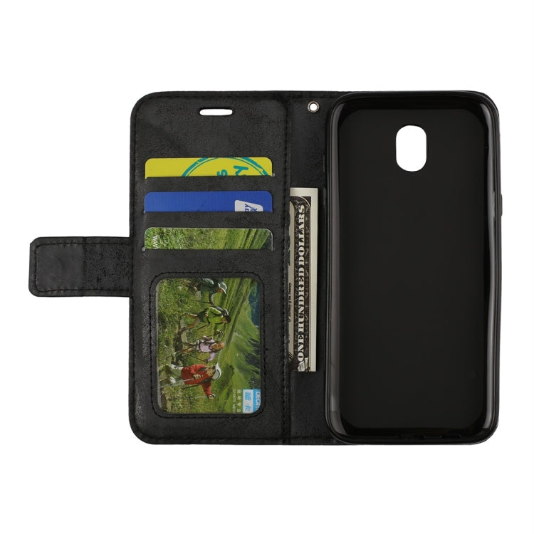 For Galaxy J3 (2017) (EU Version) Mandragora Pattern Diamond Encrusted Horizontal Flip Leather Case with Card Slot & Holder & Wallet & Lanyard