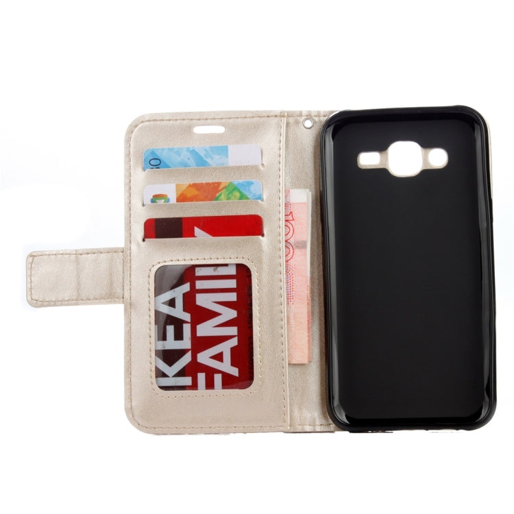 For Galaxy J3 (2016) / J310 Mandragora Pattern Diamond Encrusted Horizontal Flip Leather Case with Card Slot & Holder & Wallet & Lanyard