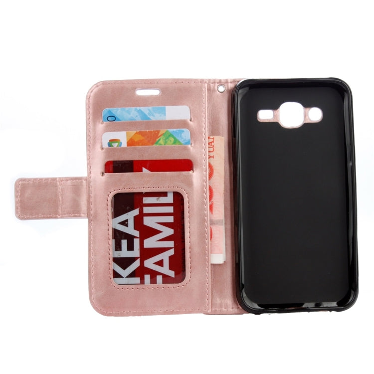 For Galaxy J3 (2016) / J310 Mandragora Pattern Diamond Encrusted Horizontal Flip Leather Case with Card Slot & Holder & Wallet & Lanyard