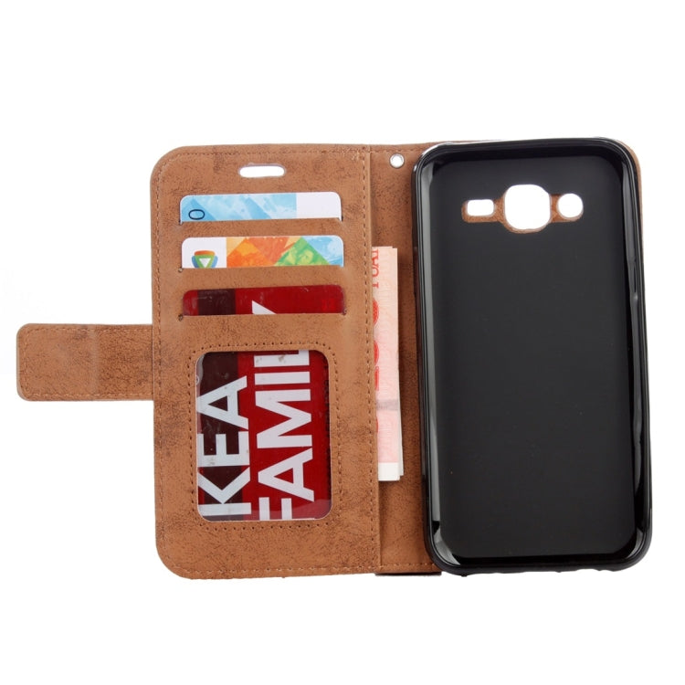 For Galaxy J3 (2016) / J310 Mandragora Pattern Diamond Encrusted Horizontal Flip Leather Case with Card Slot & Holder & Wallet & Lanyard