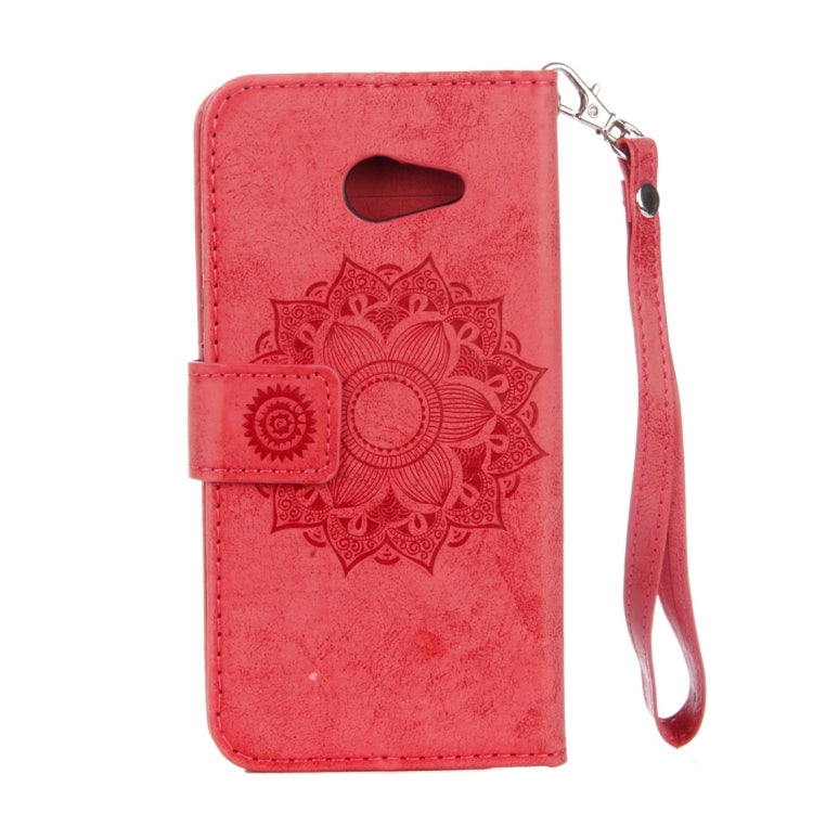 For Galaxy J5 (2017) (US Version) Mandragora Pattern Diamond Encrusted Horizontal Flip Leather Case with Card Slot & Holder & Wallet & Lanyard