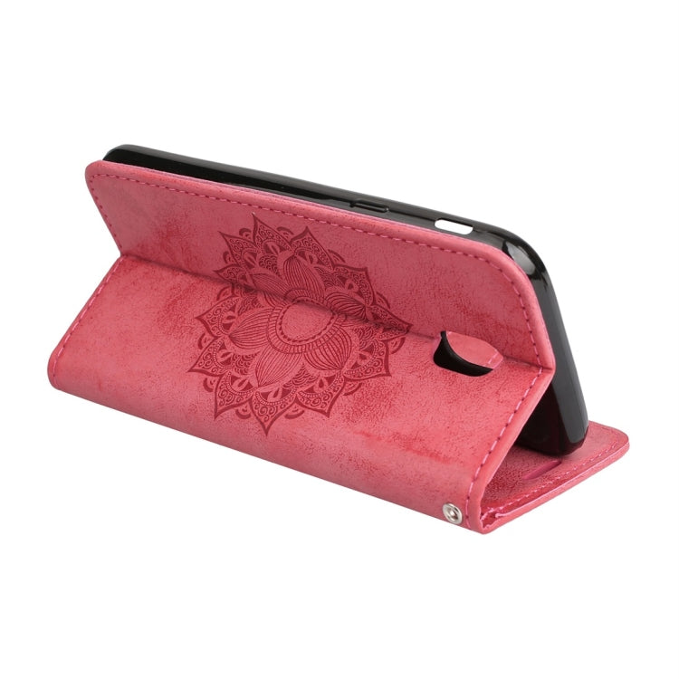 For Galaxy J5 (2017) (EU Version) Mandragora Pattern Diamond Encrusted Horizontal Flip Leather Case with Card Slot & Holder & Wallet & Lanyard