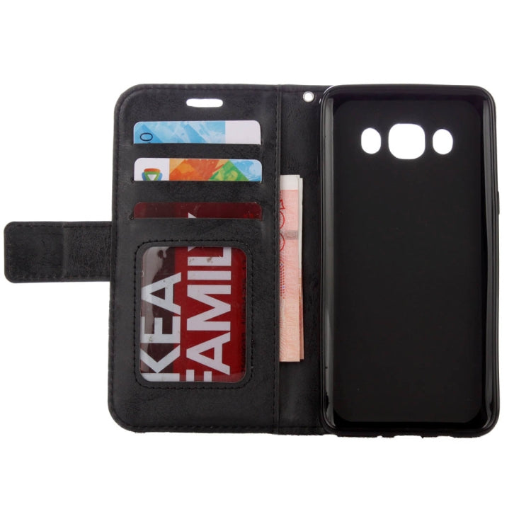 For Galaxy J5 (2016) / J510 Mandragora Pattern Diamond Encrusted Horizontal Flip Leather Case with Card Slot & Holder & Wallet & Lanyard