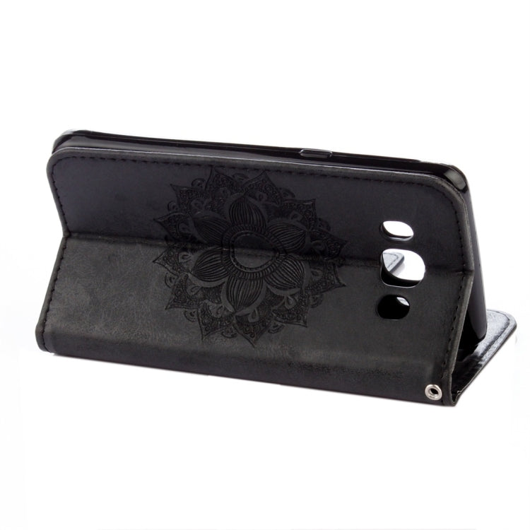 For Galaxy J5 (2016) / J510 Mandragora Pattern Diamond Encrusted Horizontal Flip Leather Case with Card Slot & Holder & Wallet & Lanyard