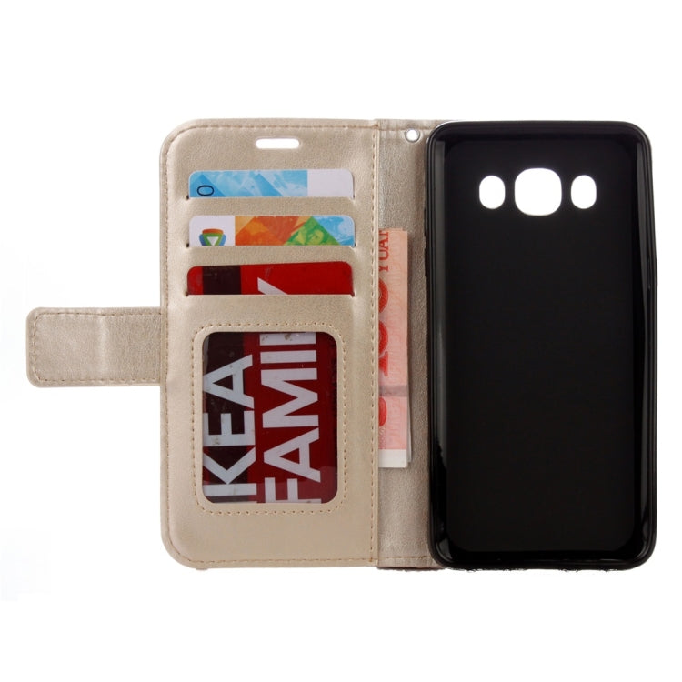 For Galaxy J5 (2016) / J510 Mandragora Pattern Diamond Encrusted Horizontal Flip Leather Case with Card Slot & Holder & Wallet & Lanyard