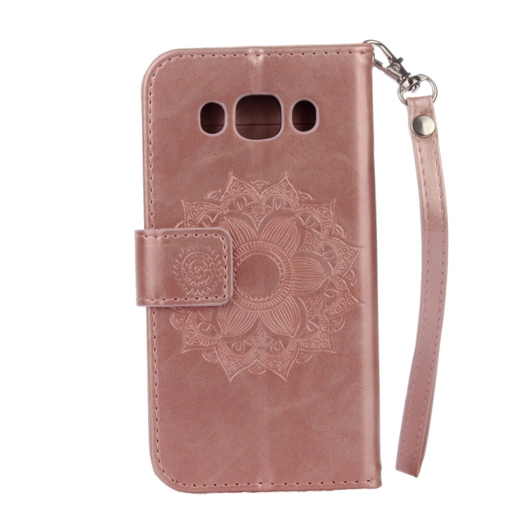 For Galaxy J5 (2016) / J510 Mandragora Pattern Diamond Encrusted Horizontal Flip Leather Case with Card Slot & Holder & Wallet & Lanyard