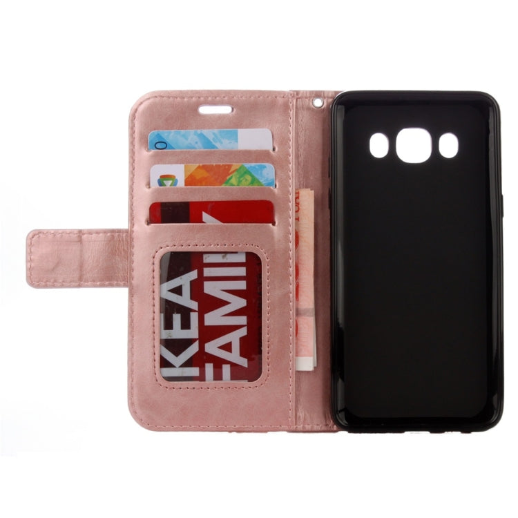 For Galaxy J5 (2016) / J510 Mandragora Pattern Diamond Encrusted Horizontal Flip Leather Case with Card Slot & Holder & Wallet & Lanyard