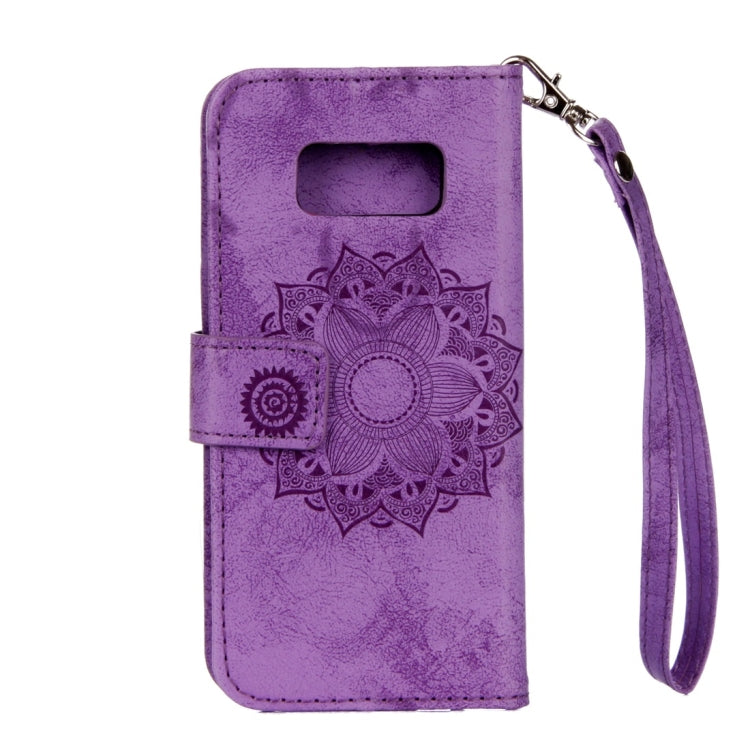 For Galaxy S8 Mandragora Pattern Diamond Encrusted Horizontal Flip Leather Case with Card Slot & Holder & Wallet & Lanyard