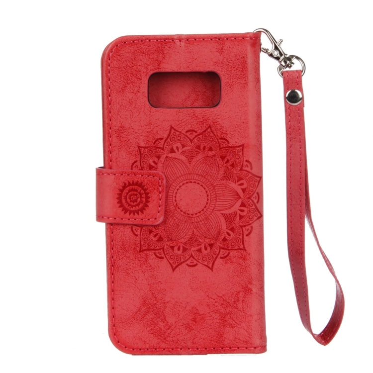 For Galaxy S8 Mandragora Pattern Diamond Encrusted Horizontal Flip Leather Case with Card Slot & Holder & Wallet & Lanyard