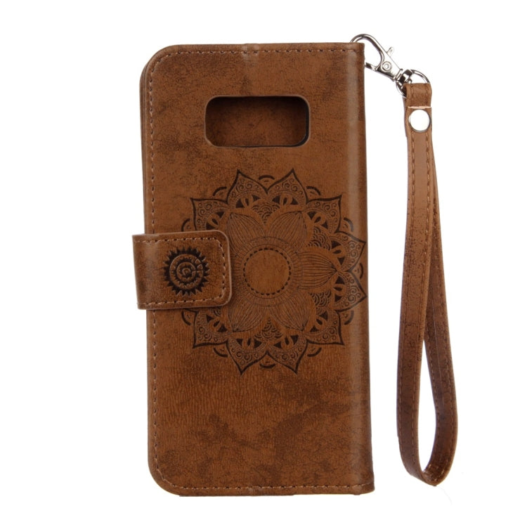 For Galaxy S8 Mandragora Pattern Diamond Encrusted Horizontal Flip Leather Case with Card Slot & Holder & Wallet & Lanyard