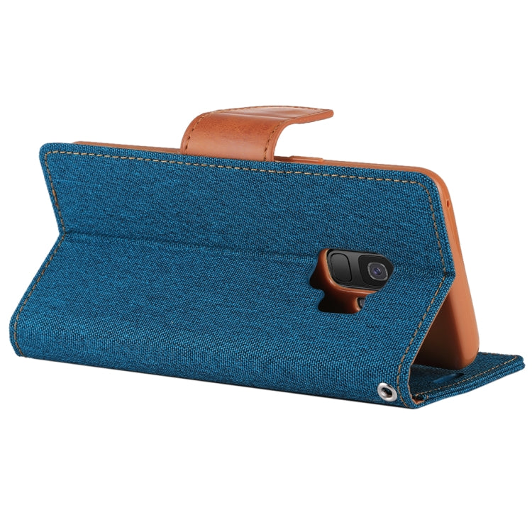 GOOSPERY CANVAS DIARY for Galaxy S9 Canvas Texture Horizontal Flip Leather Case with Holder & Card Slots & Wallet