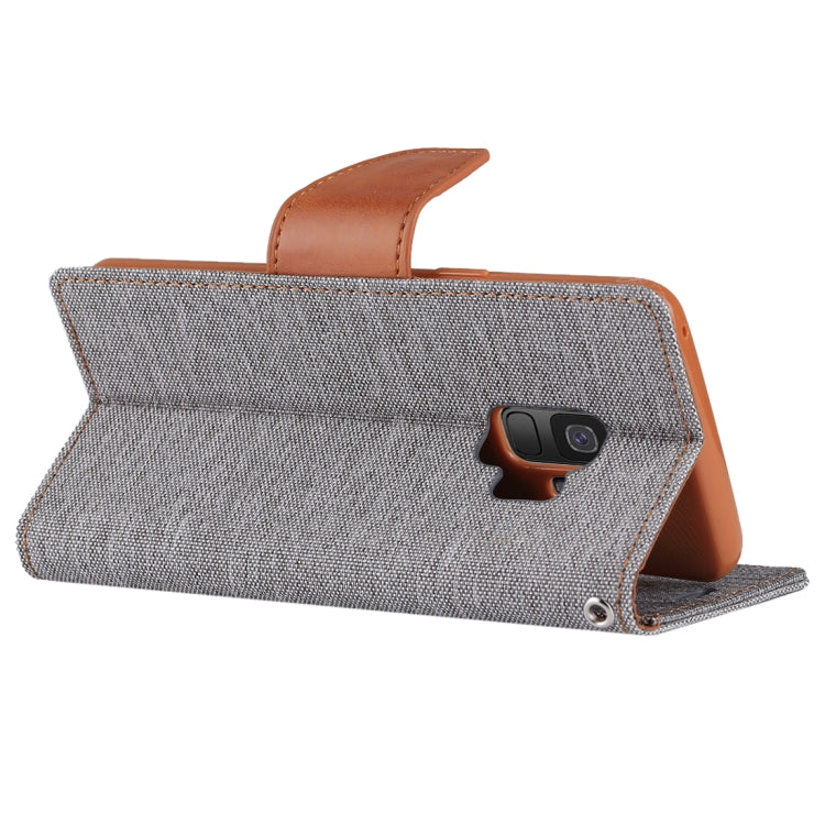 GOOSPERY CANVAS DIARY for Galaxy S9 Canvas Texture Horizontal Flip Leather Case with Holder & Card Slots & Wallet