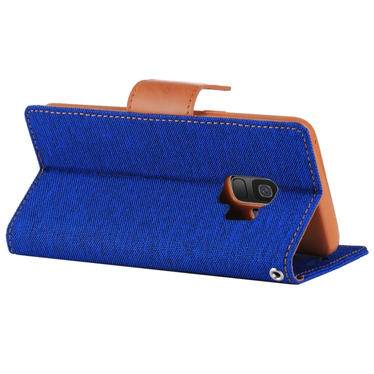 GOOSPERY CANVAS DIARY for Galaxy S9 Canvas Texture Horizontal Flip Leather Case with Holder & Card Slots & Wallet