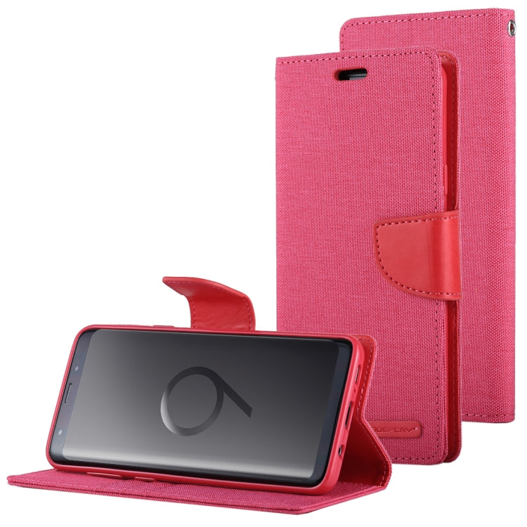 GOOSPERY CANVAS DIARY for Galaxy S9 Canvas Texture Horizontal Flip Leather Case with Holder & Card Slots & Wallet