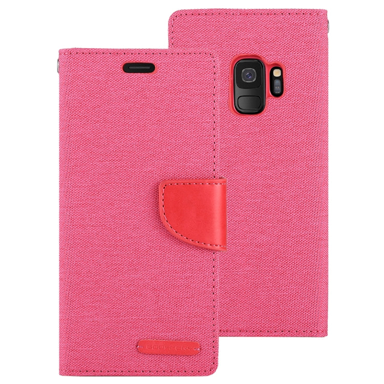 GOOSPERY CANVAS DIARY for Galaxy S9 Canvas Texture Horizontal Flip Leather Case with Holder & Card Slots & Wallet