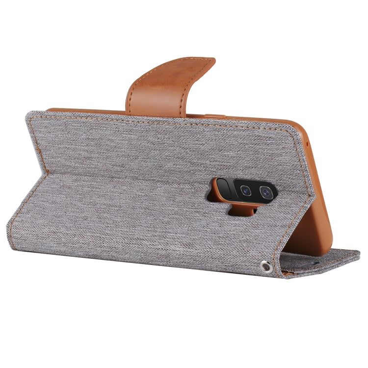 GOOSPERY CANVAS DIARY for Galaxy S9+ Canvas Texture Horizontal Flip Leather Case with Holder & Card Slots & Wallet