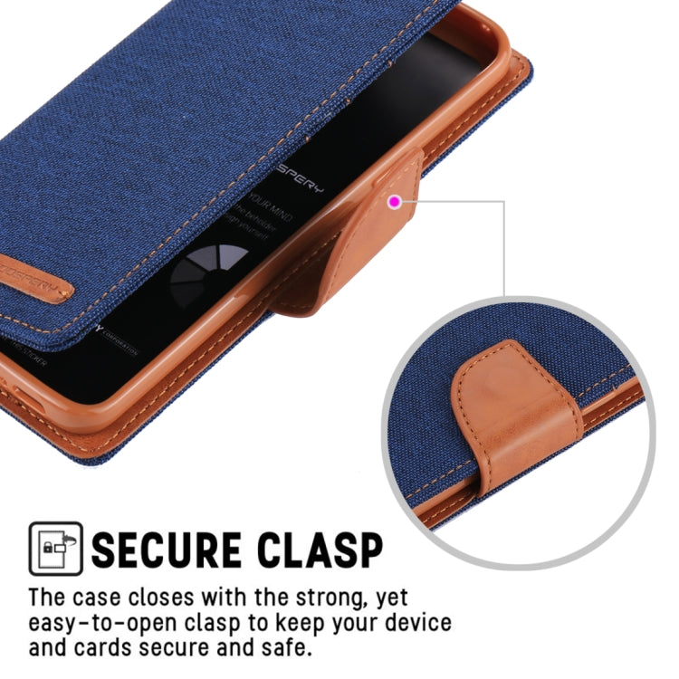 GOOSPERY CANVAS DIARY for Galaxy S9+ Canvas Texture Horizontal Flip Leather Case with Holder & Card Slots & Wallet