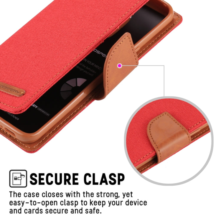 GOOSPERY CANVAS DIARY for Galaxy S9+ Canvas Texture Horizontal Flip Leather Case with Holder & Card Slots & Wallet