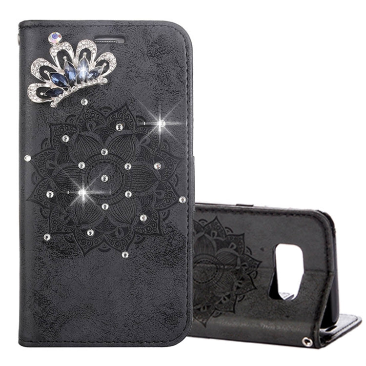 For Galaxy S8+ / G955 Mandragora Pattern Diamond Encrusted Horizontal Flip Leather Case with Card Slot & Holder & Wallet & Lanyard