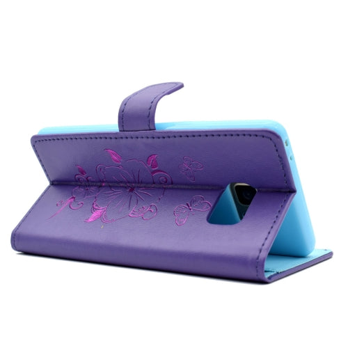 For Galaxy Note 7 / N930 Bronzing Butterfly Pattern Horizontal Flip PU Leather Case with Holder & Card Slots & Wallet