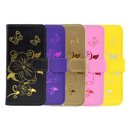 For Galaxy Note 7 / N930 Bronzing Butterfly Pattern Horizontal Flip PU Leather Case with Holder & Card Slots & Wallet