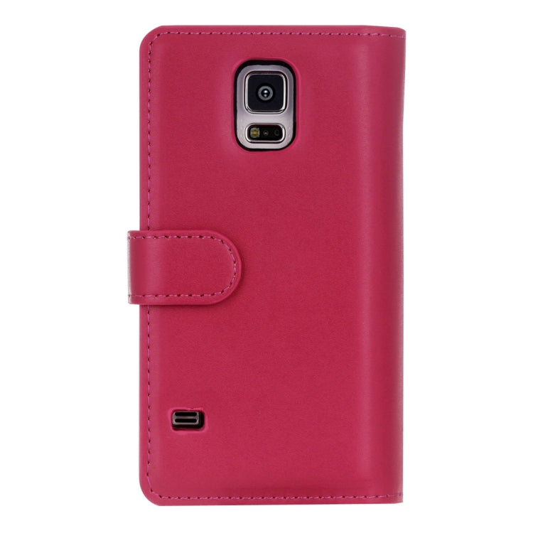 For Galaxy S5 Plain Weave Texture Zipper Horizontal Flip Leather Case with Detachable Back Protective Case & Card Slots & Wallet