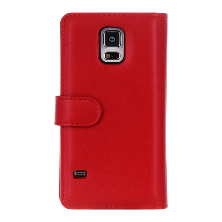 For Galaxy S5 Plain Weave Texture Zipper Horizontal Flip Leather Case with Detachable Back Protective Case & Card Slots & Wallet