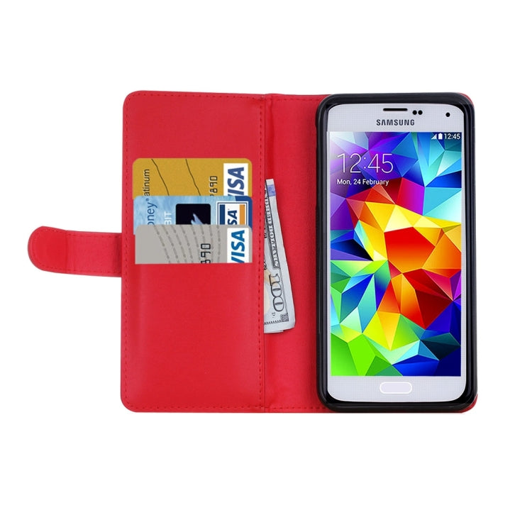 For Galaxy S5 Plain Weave Texture Zipper Horizontal Flip Leather Case with Detachable Back Protective Case & Card Slots & Wallet