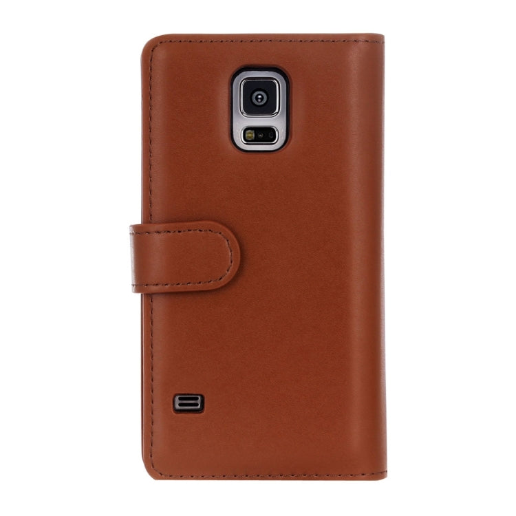 For Galaxy S5 Plain Weave Texture Zipper Horizontal Flip Leather Case with Detachable Back Protective Case & Card Slots & Wallet