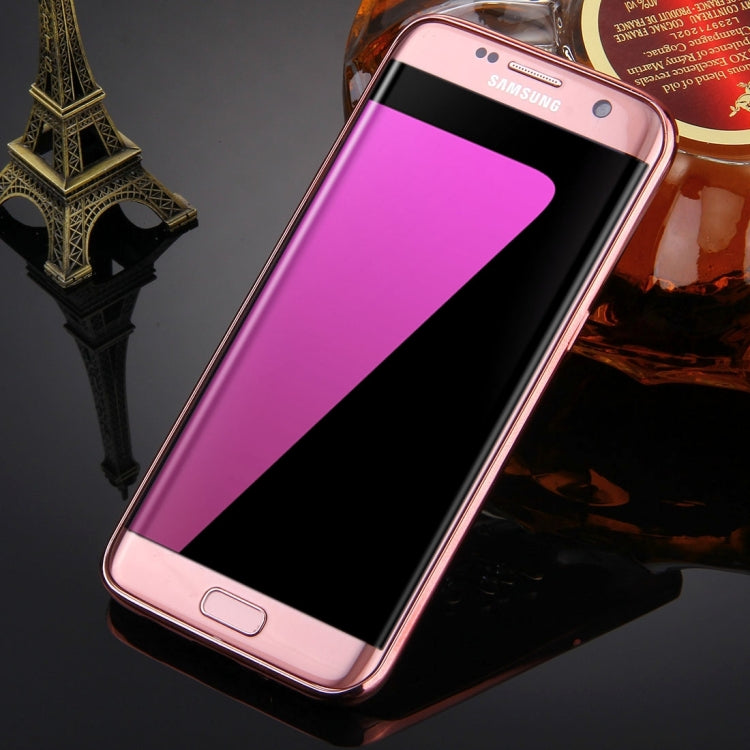 For Galaxy S7 Edge / G935 Diamond Encrusted Butterfly Pattern Electroplating Frame TPU Protective Case(Rose Gold)