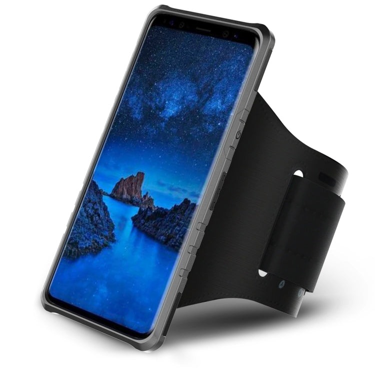 For Galaxy S9+ Detachable Dropproof Protective Back Cover Case with Sport Armband