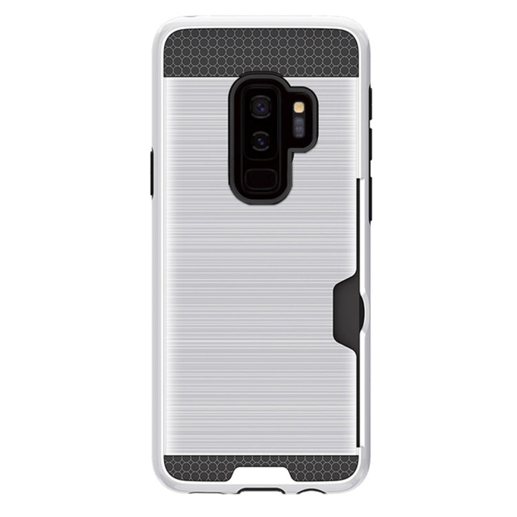 For Galaxy S9+ Brushed Texture Dropproof Protective Back Cover Case with Card Slot