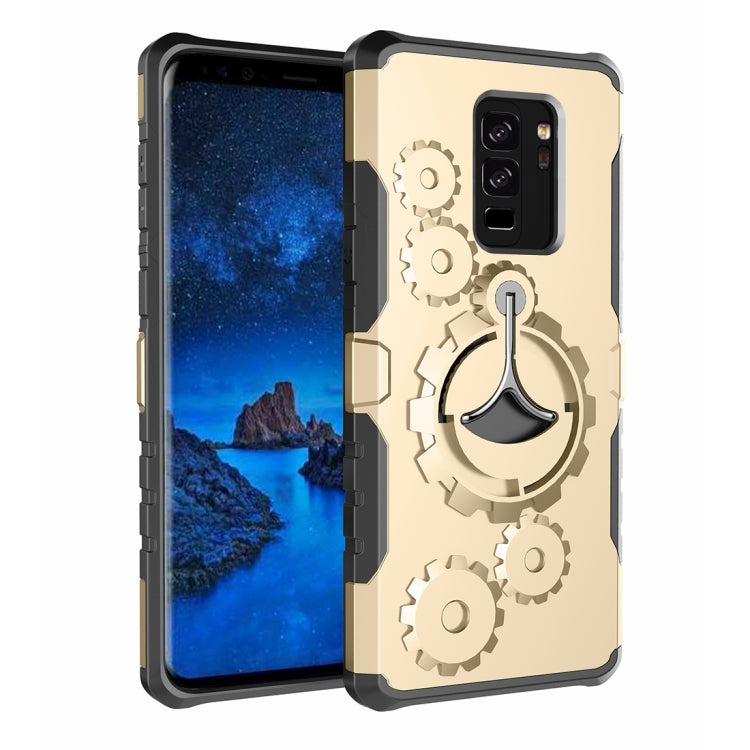 For Galaxy S9+ Gearwheel Style Multi-function Outdoor Sports Protective Back Cover Case With 360 Degree Rotatable Holder & Armband