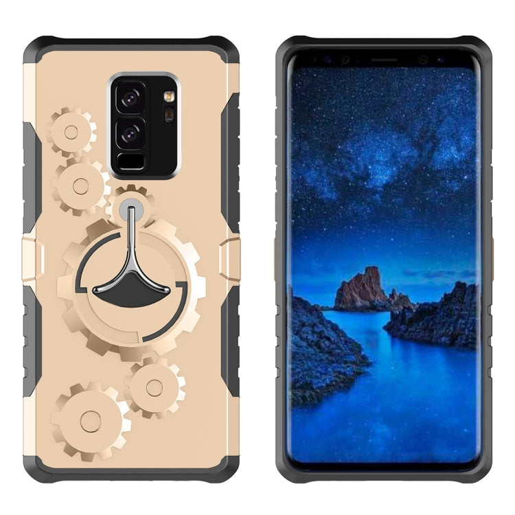 For Galaxy S9+ Gearwheel Style Multi-function Outdoor Sports Protective Back Cover Case With 360 Degree Rotatable Holder & Armband