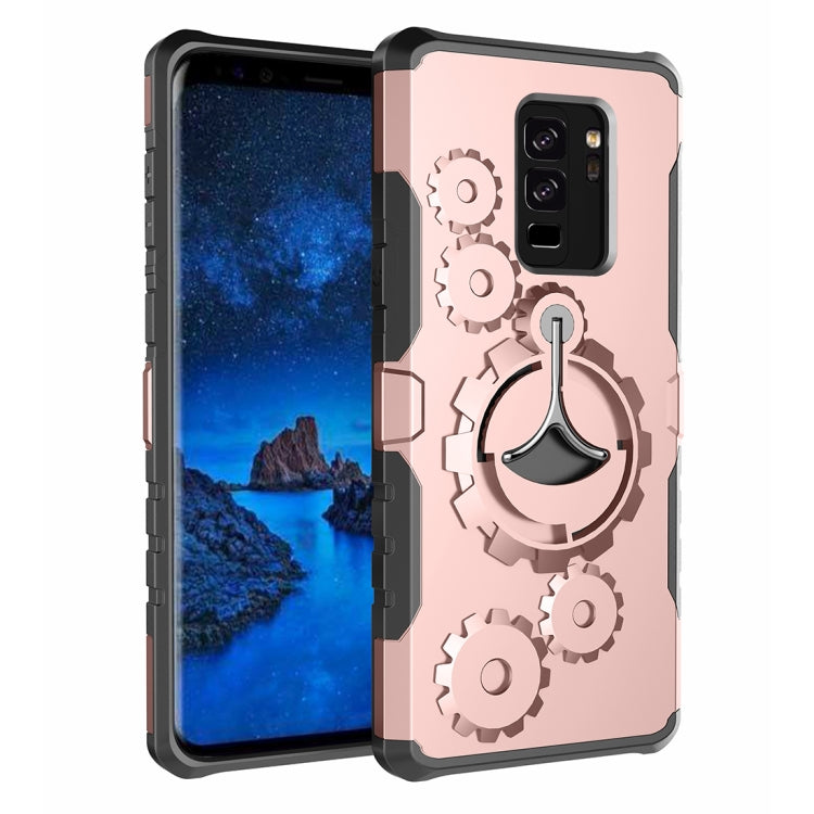 For Galaxy S9+ Gearwheel Style Multi-function Outdoor Sports Protective Back Cover Case With 360 Degree Rotatable Holder & Armband