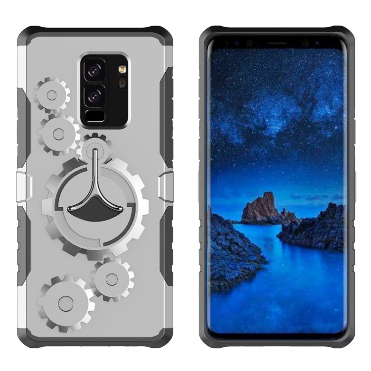 For Galaxy S9+ Gearwheel Style Multi-function Outdoor Sports Protective Back Cover Case With 360 Degree Rotatable Holder & Armband