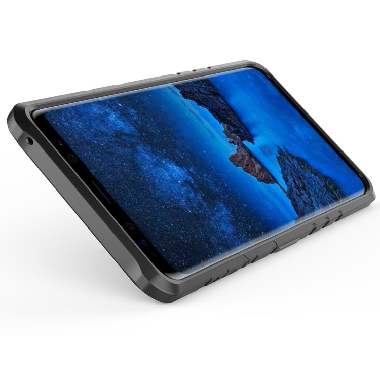 For Galaxy S9+ Gearwheel Style Multi-function Outdoor Sports Protective Back Cover Case With 360 Degree Rotatable Holder & Armband