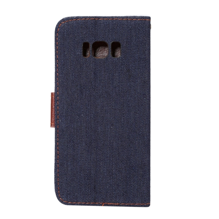 Dibase For Galaxy S8 + / G9550 Denim Texture Horizontal Flip Leather Case with Holder & Card Slots(Black)
