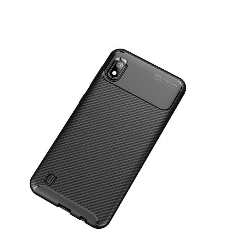 Beetle Series Carbon Fiber Texture Shockproof TPU Case for Galaxy A10