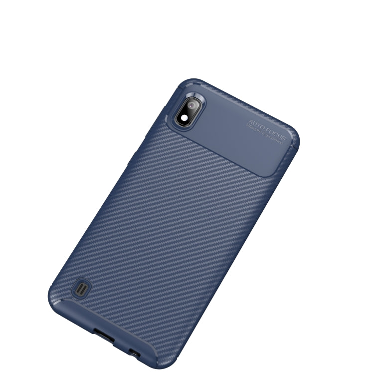Beetle Series Carbon Fiber Texture Shockproof TPU Case for Galaxy A10