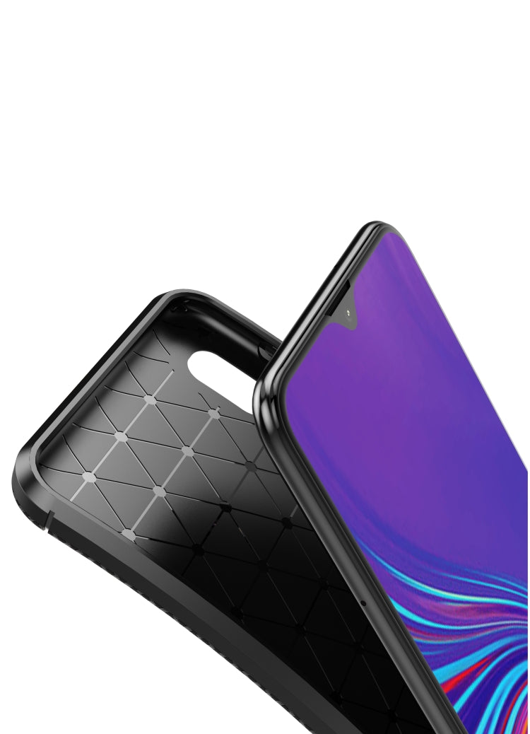 Beetle Series Carbon Fiber Texture Shockproof TPU Case for Galaxy A10