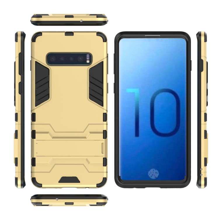 Shockproof PC + TPU Case for Galaxy S10, with Holder