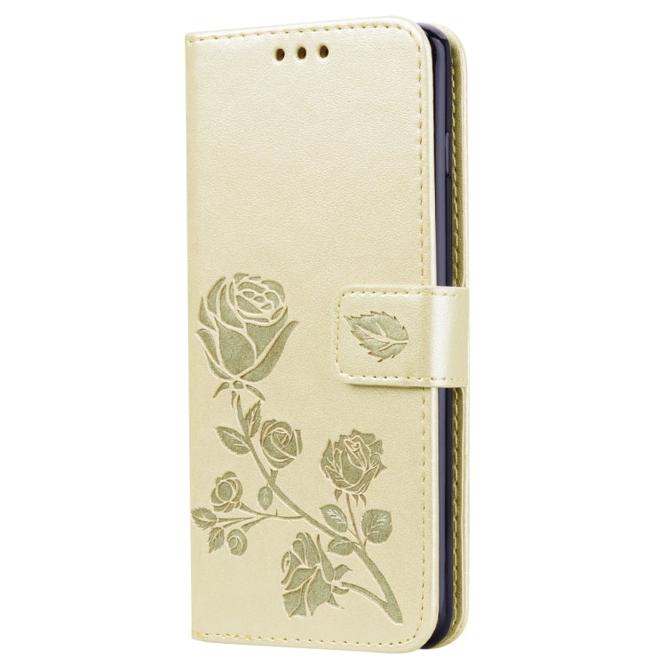 Rose Embossed Horizontal Flip PU Leather Case for Galaxy S10 Plus, with Holder & Card Slots & Wallet