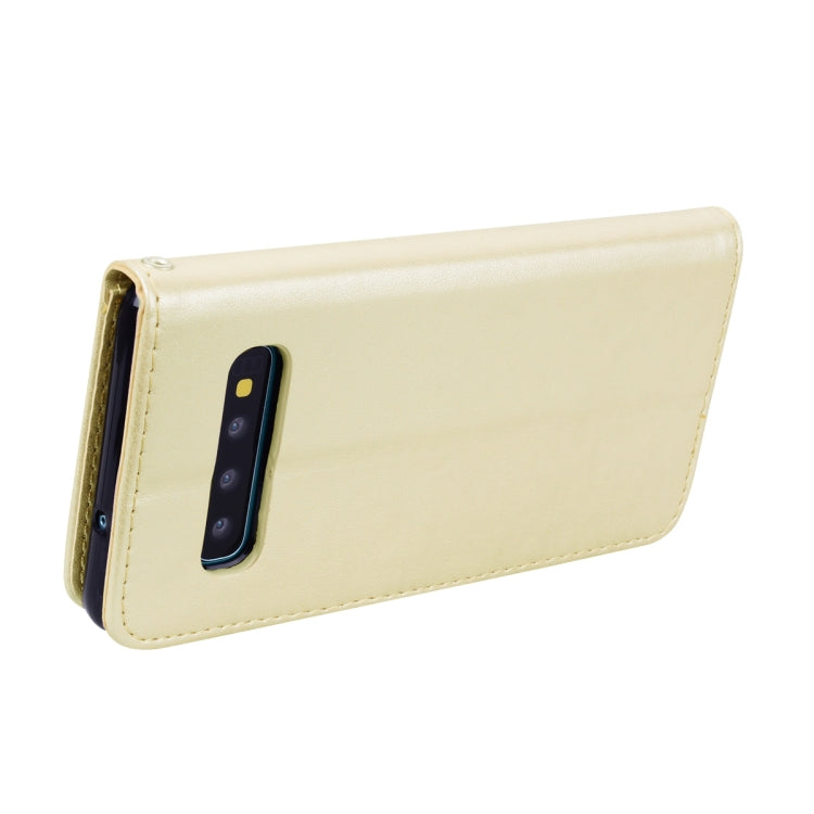 Rose Embossed Horizontal Flip PU Leather Case for Galaxy S10 Plus, with Holder & Card Slots & Wallet