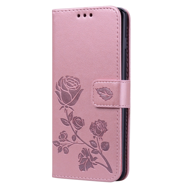 Rose Embossed Horizontal Flip PU Leather Case for Galaxy S10 Plus, with Holder & Card Slots & Wallet