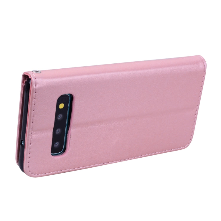 Rose Embossed Horizontal Flip PU Leather Case for Galaxy S10 Plus, with Holder & Card Slots & Wallet
