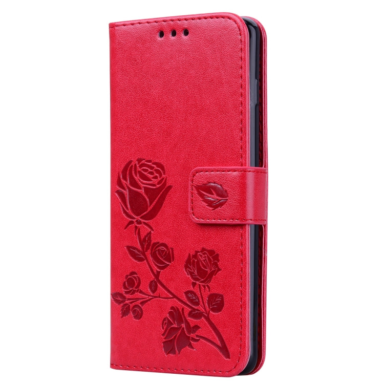 Rose Embossed Horizontal Flip PU Leather Case for Galaxy S10 Plus, with Holder & Card Slots & Wallet